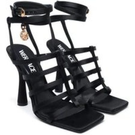 Versace Sandalen - Black Satin Sandals in zwart