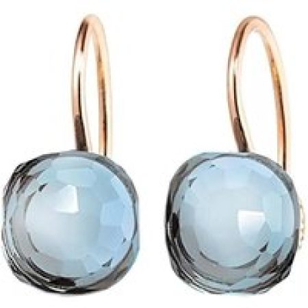 Capolavoro Oorbellen - Earrings Happy Holi Topas Skyblue Cabochon in quarz