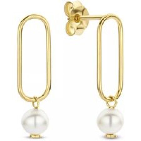 Isabel Bernard Oorbellen - Belleville Luna 14 Karat Ear Studs With Freshwater in gold