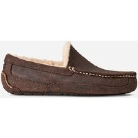 UGG® Ascot Leather Distressed-pantoffel in Dusted Cocoa
