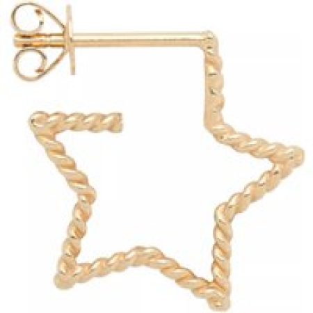 Anna+Nina Oorbellen - Single Tangled Star Stud Earring 14K in gold