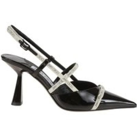 Jimmy Choo Hoge hakken - Glossy Black Leather Slingback Pumps in zwart
