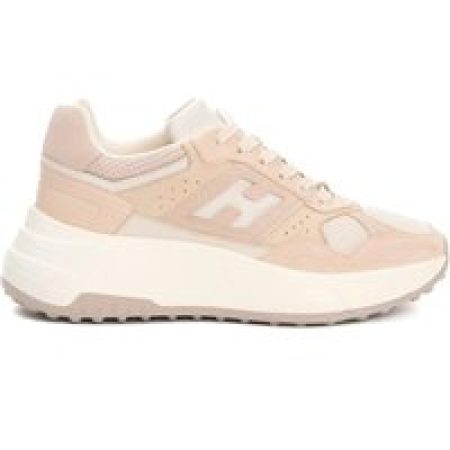 Hogan Low-Top Sneakers - Hi Fi Bimaterial Beige Suede Sneakers in beige