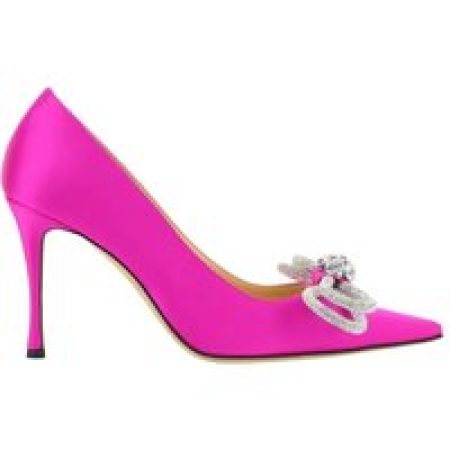 Mach&Mach Hoge hakken - Double Bow Satin Pumps in roze