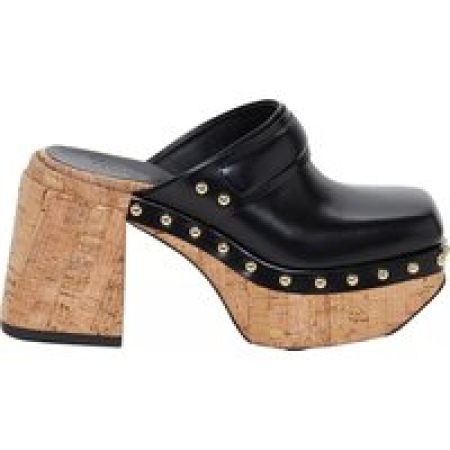 Dorothee Schumacher Slippers - CORK CONTRAST platform in zwart