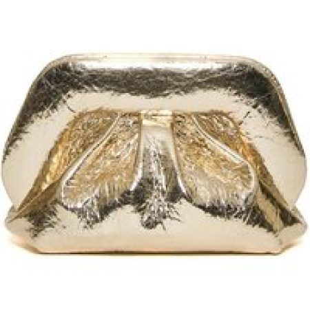 Themoirè Clutches - Gold Mirror Vegan Leather Clutch With Unique Crink in goud