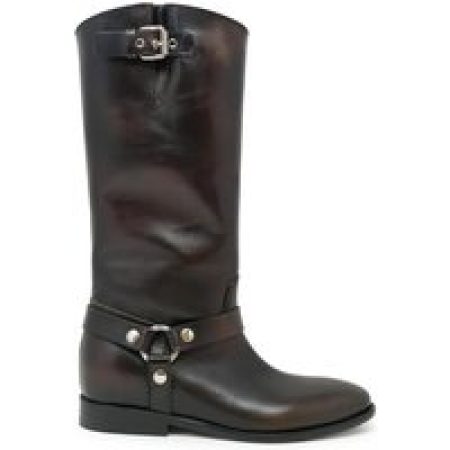 Elena Iachi Boots - Brown Leather Boots in bruin