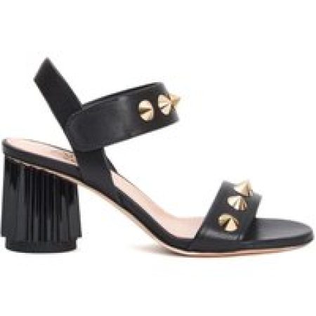 Agl Sandalen - Black Leather Sandals With Studded Straps in zwart