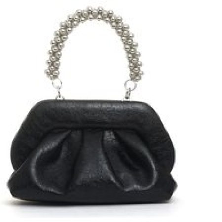 Themoirè Clutches - Black Chain Handle Clutch in zwart