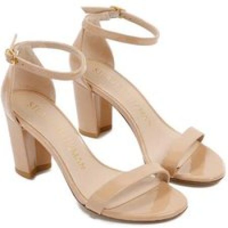 Stuart Weitzman Sandalen - Nude Patent Leather Nearlynude Sandals in beige