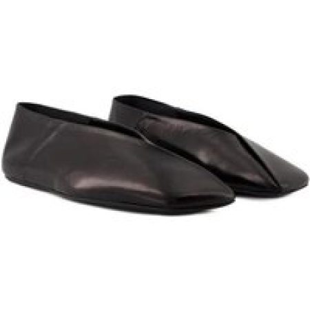 Jil Sander Loafers & ballerina schoenen - Ballerinas - Leather - Black in zwart