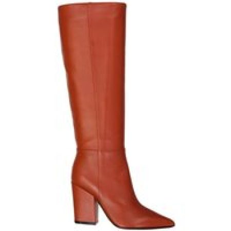 sergio rossi Boots - Leather Heel Boots in bruin