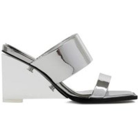 Alexander McQueen Sandalen - Silver Calf Leather Sandals in zilver