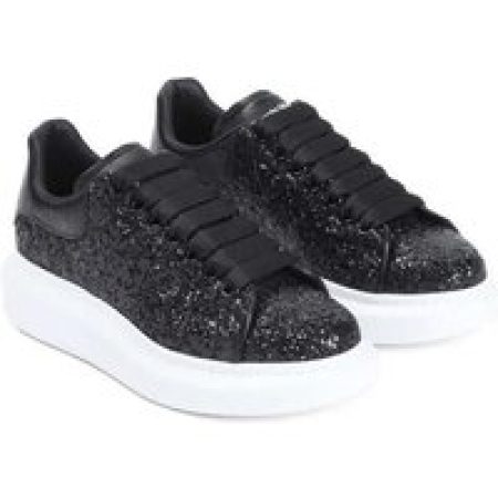 Alexander McQueen Sneakers - Black Leather Sneakers in zwart