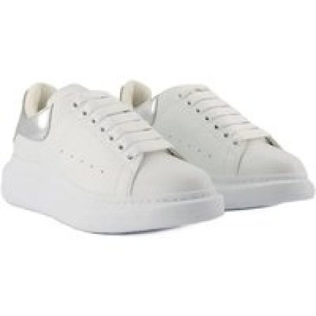 Alexander McQueen Sneakers - Oversized Sneakers - Leather - White/Silver in wit