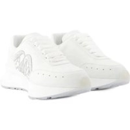 Alexander McQueen Sneakers - Sprint Runner Sneakers - Leather - White/Silver in wit