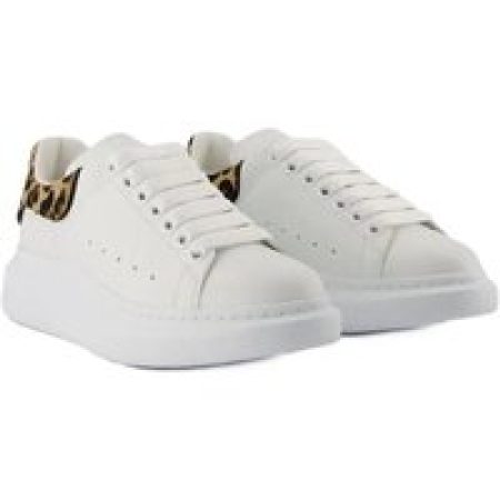 Alexander McQueen Sneakers - Oversized Sneakers - Leather - White/Leopard in wit