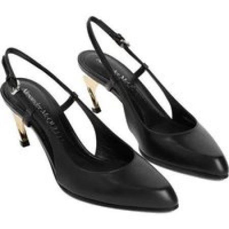 Alexander McQueen Pumps & high heels - Black Silver Gold Leather Pumps in zwart