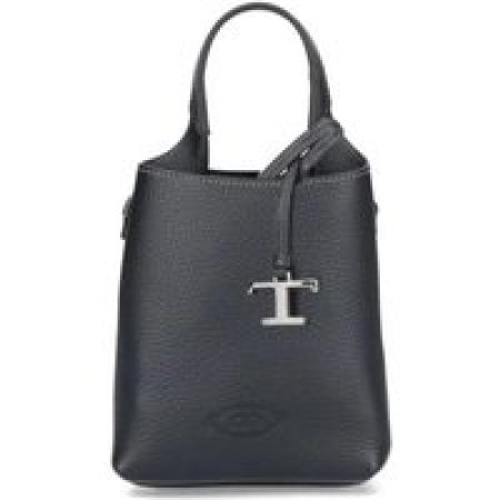 Tod's Crossbody bags - Structured Pebbled Texture Bag With Silver-Tone Ha in zwart