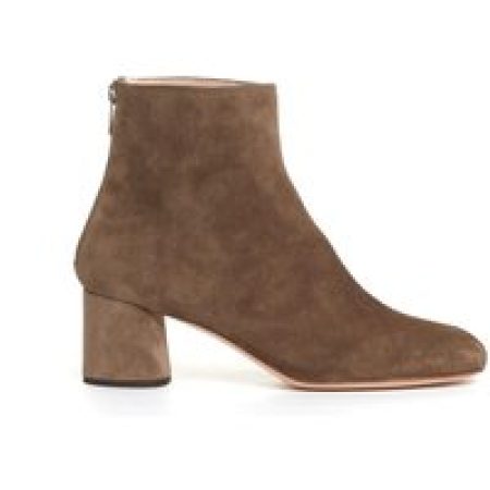 Agl Boots - Taupe Suede Ankle Boot Heel 60Mm in bruin