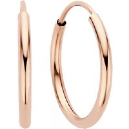 Isabel Bernard Oorbellen - La Concorde Cerise 14 karat rose hoop earrings in quarz