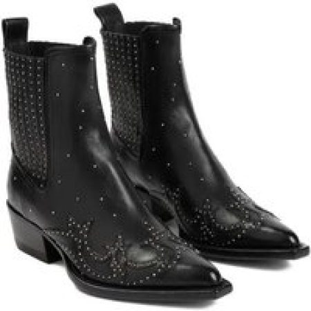 Golden Goose Boots & laarzen - Debbie Black Cow Leather Beatles Boots in zwart