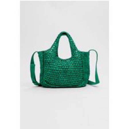 Stradivarius Crossbodytas in raffia-stijl  Groen OS