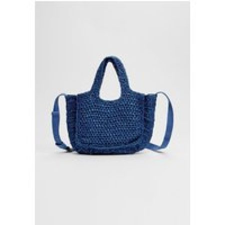 Stradivarius Crossbodytas in raffia-stijl  Blauw OS