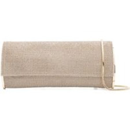 Benedetta Bruzziches Clutches - Sand Crystal Mesh Clutch in beige