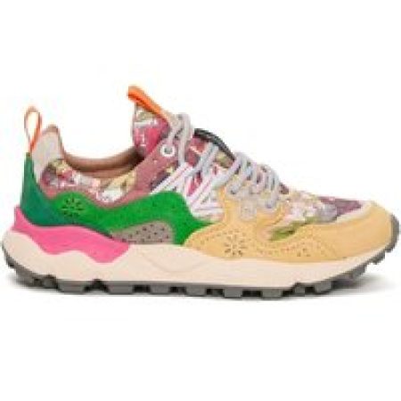 Flower Mountain Low-Top Sneakers - Vibrant Floral Design Sneakers With Trekking Laces in bruin