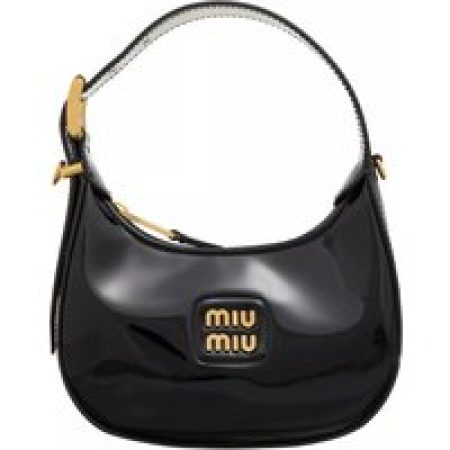 Miu Miu Crossbody bags - Leather Hobo Bag in zwart