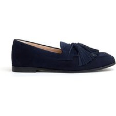 - Mocassino Camoscio Blu Con Fiocchetto in blauw