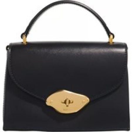 Mulberry Satchels - Small Lana Top Handle High Gloss Leather in zwart