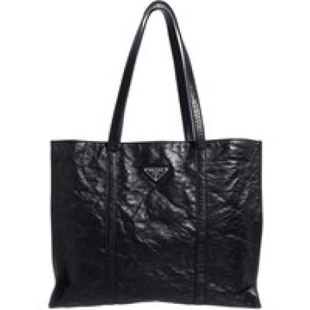 Prada Shoppers - Antique Nappa Large Tote Bag in zwart