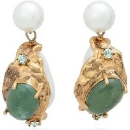 Marni Oorbellen - Crystal-Embellished Drop Earrings in gold