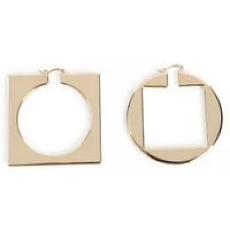 Jacquemus Oorbellen - Les Creoles Rond Carre Earring in gold