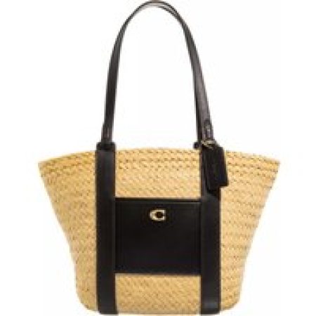 Coach Shoppers - Small Straw Pocket Tote in beige