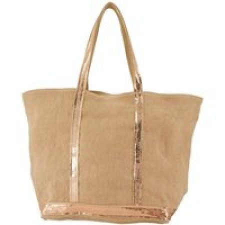 Vanessa Bruno Shoppers & Totes - L Zippe Shopper Bag - Linen - Pink in bruin