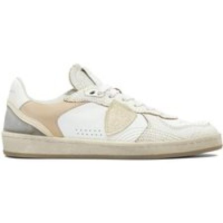 Philippe Model Low-Top Sneakers - Beige Leather And Rubber Slip-On Sneakers in meerkleurig