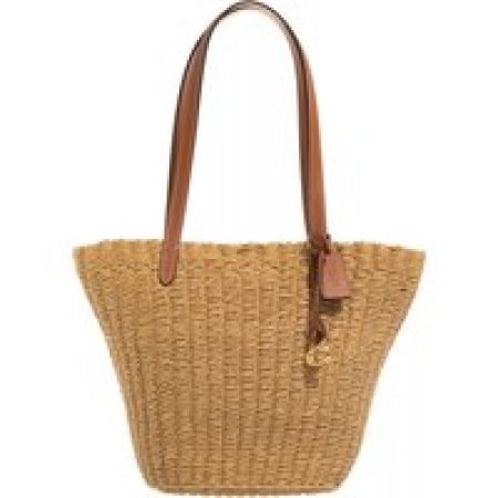 Coach Shoppers - Small Straw Tote in beige