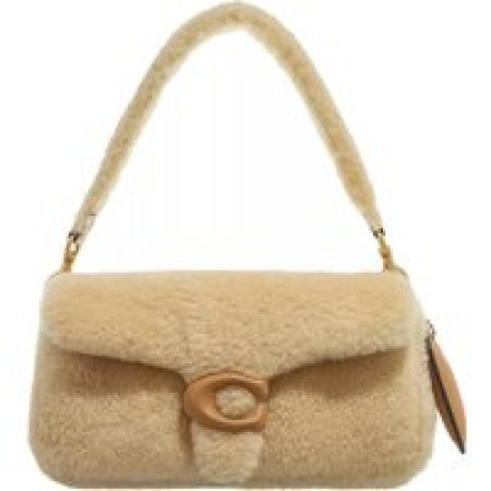 Coach Pochettes - Leather Covered C Closure Shearling Pillow Tabby 2 in beige