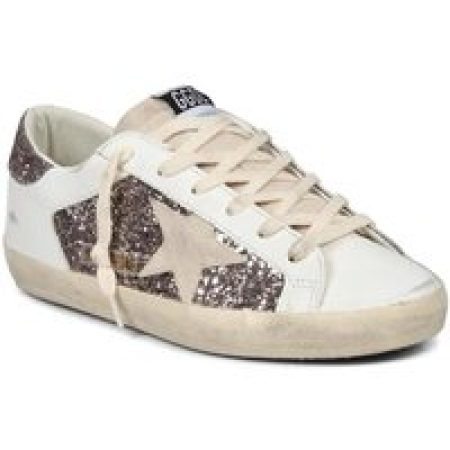 Golden Goose Sneakers - Super Star Glitter Sneakers in wit