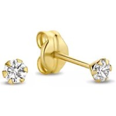 Isabel Bernard Oorbellen - Rivoli Elise 14 Karat Ear Studs With Zirconia in gold