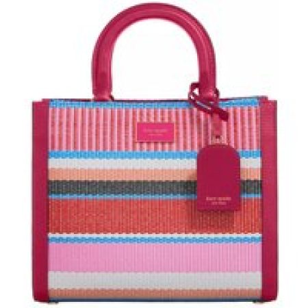 Kate Spade New York Totes - Manhattan Striped Woven Straw Small Tote in meerkleurig