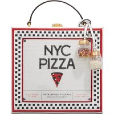 Kate Spade New York Totes - Slice Printed Spazzolato Leather 3D Pizza Box Top in wit