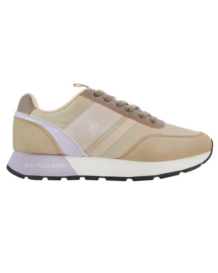 U.S. Polo Assn. - Dames - Nobi Sneakers - Beige/Bruin/Multicolour/Paars/Wit - Maat 40