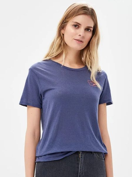 Vans - Dames - Full Patch T-Shirt - Blauw/Paars - Maat M