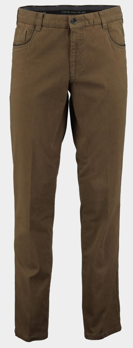 F043 Katoenen Broek Bruin met ronde zak 2081.1.11.190/525