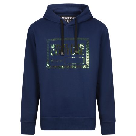 Versace Jeans Couture Iridescent Fleece Hoodie Heren Donkerblauw - Maat L - Kleur: Blauw | Soccerfanshop