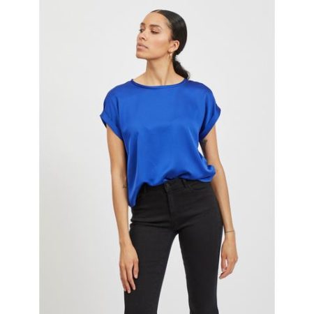 Vila Shirt met korte mouwen VIELLETTE S/S SATIN TOP - NOOS